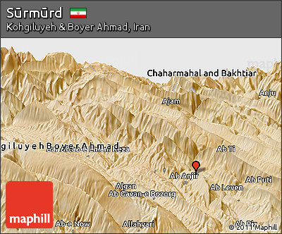 Satellite Panoramic Map of Sūrmūrd