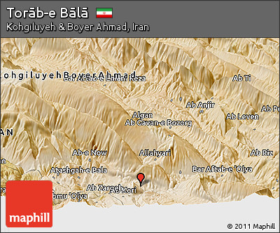 Satellite Panoramic Map of Torāb-e Bālā