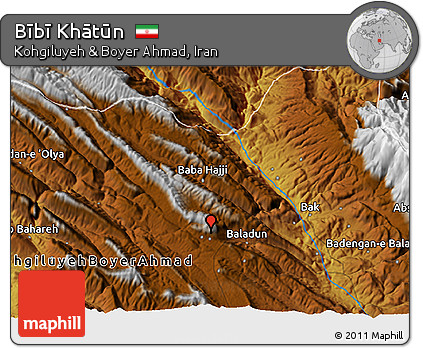 Physical 3D Map of Bībī Khātūn