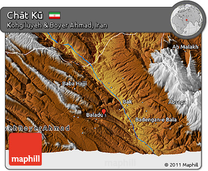 Physical 3D Map of Chāt Kū