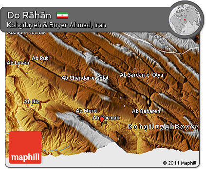 Physical 3D Map of Do Rāhān
