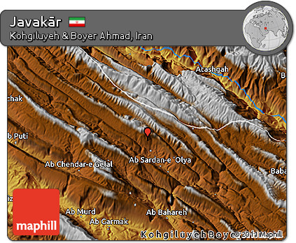Physical 3D Map of Javakār