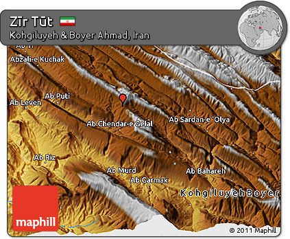 Physical 3D Map of Zīr Tūt