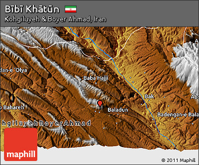 Physical 3D Map of Bībī Khātūn