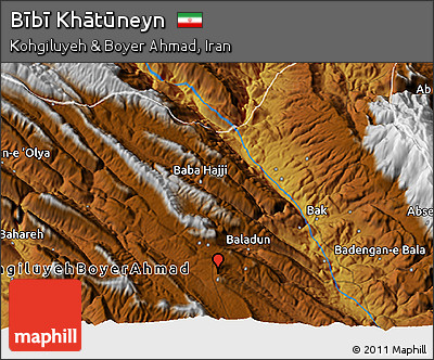 Physical 3D Map of Bībī Khātūneyn