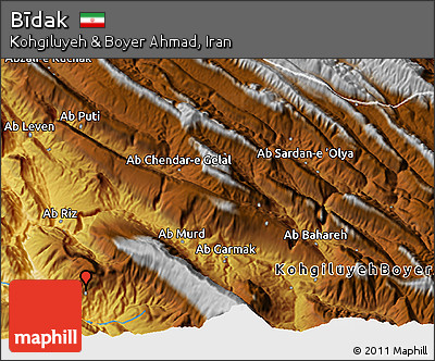 Physical 3D Map of Bīdak