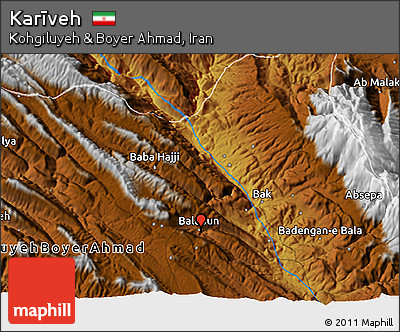 Physical 3D Map of Karīveh