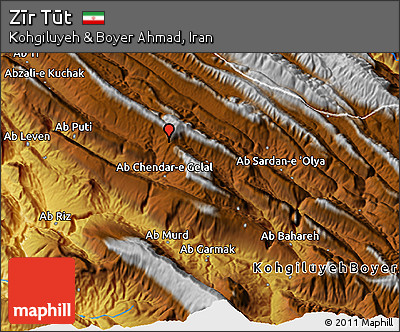 Physical 3D Map of Zīr Tūt