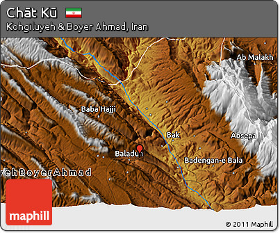 Physical 3D Map of Chāt Kū