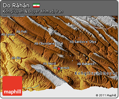 Physical 3D Map of Do Rāhān