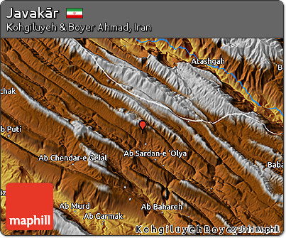 Physical 3D Map of Javakār