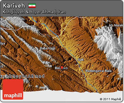 Physical 3D Map of Karīveh