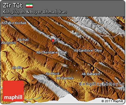 Physical 3D Map of Zīr Tūt