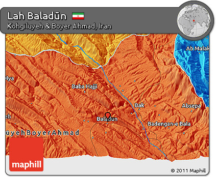 Political 3D Map of Lah Baladūn