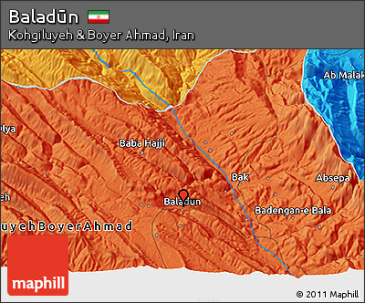 Political 3D Map of Baladūn