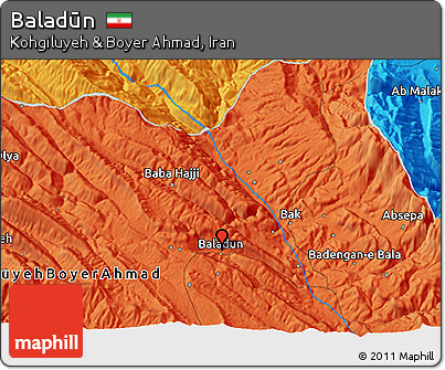 Political 3D Map of Baladūn