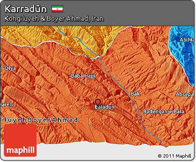 Political 3D Map of Karradūn