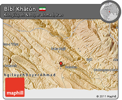 Satellite 3D Map of Bībī Khātūn