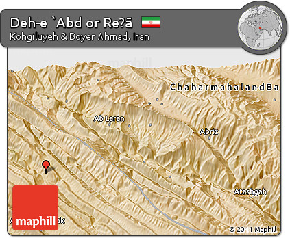 Satellite 3D Map of Deh-e `Abd Or Reẕā