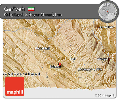 Satellite 3D Map of Garīveh