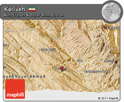 Satellite 3D Map of Karīveh