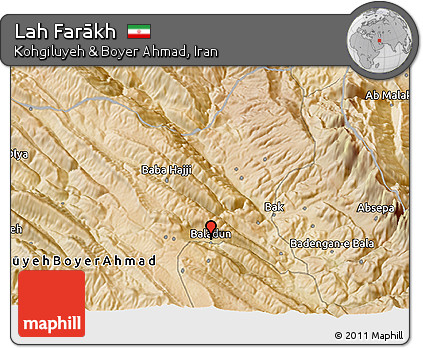 Satellite 3D Map of Lah Farākh