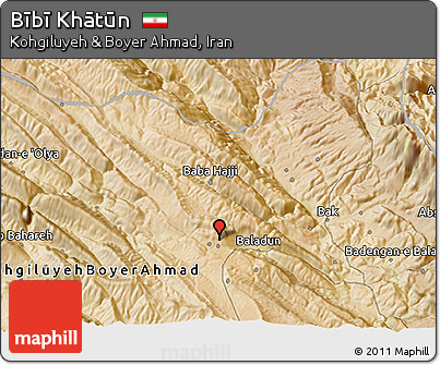 Satellite 3D Map of Bībī Khātūn