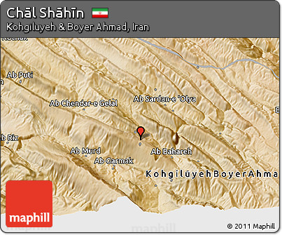 Satellite 3D Map of Chāl Shāhīn