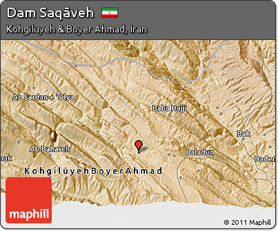 Satellite 3D Map of Dam Saqāveh
