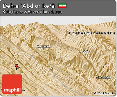 Satellite 3D Map of Deh-e `Abd Or Reẕā