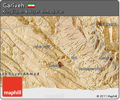 Satellite 3D Map of Garīveh