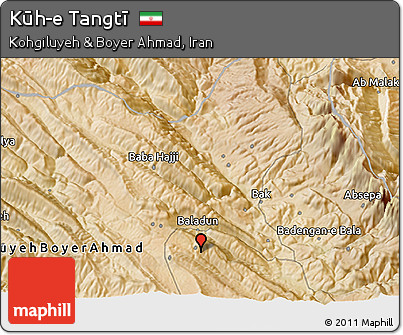 Satellite 3D Map of Kūh-e Tangtī