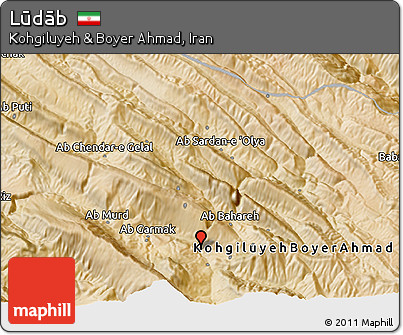 Satellite 3D Map of Lūdāb