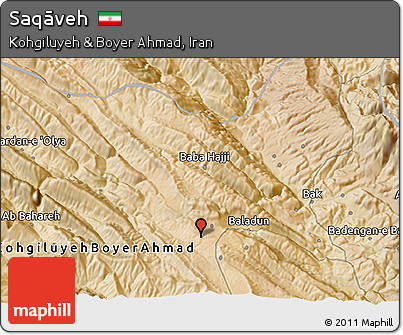Satellite 3D Map of Saqāveh