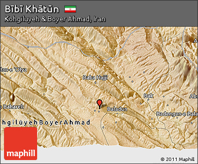 Satellite 3D Map of Bībī Khātūn