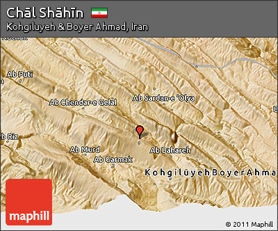Satellite 3D Map of Chāl Shāhīn