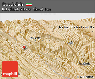 Satellite 3D Map of Davākhūr