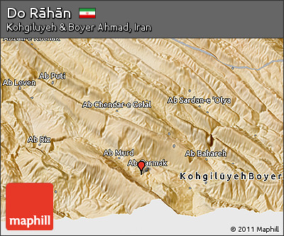 Satellite 3D Map of Do Rāhān