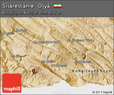 Satellite 3D Map of Sīlārestān-e `Olyā