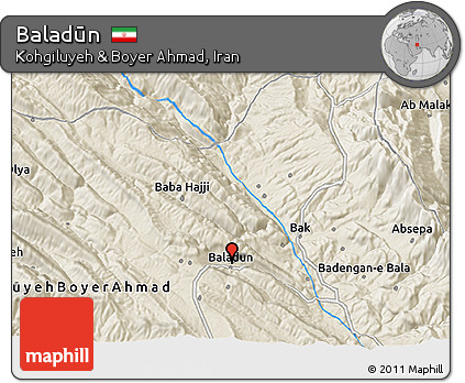 Shaded Relief 3D Map of Baladūn