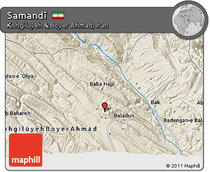 Shaded Relief 3D Map of Samandī