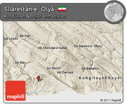 Shaded Relief 3D Map of Sīlārestān-e `Olyā