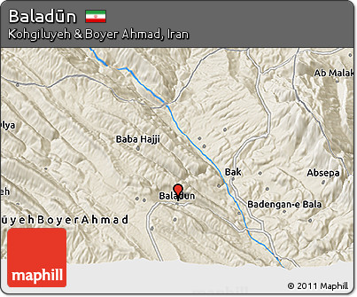 Shaded Relief 3D Map of Baladūn