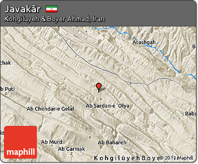 Shaded Relief 3D Map of Javakār