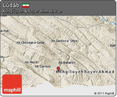Shaded Relief 3D Map of Lūdāb
