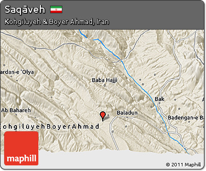 Shaded Relief 3D Map of Saqāveh