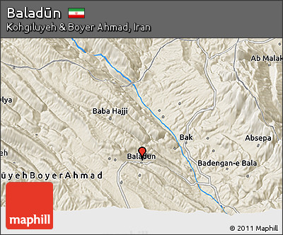 Shaded Relief 3D Map of Baladūn