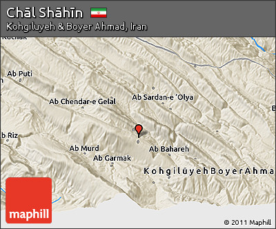 Shaded Relief 3D Map of Chāl Shāhīn