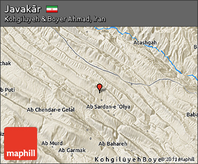 Shaded Relief 3D Map of Javakār