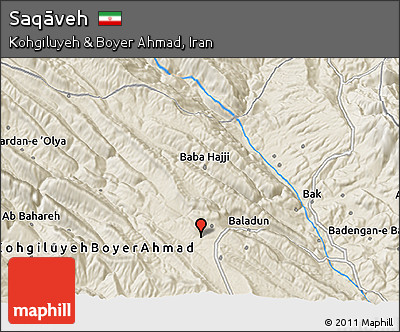 Shaded Relief 3D Map of Saqāveh